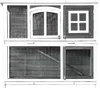 A two-tiered wooden hutch or cage for small animals, with wire mesh fronts and doors. Voir les images du produit
