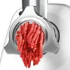 A close-up of ground meat being processed through a meat grinder. Anteprima dell’immagine prodotto