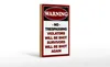 Holzschild Hinweis 12x18cm Warning no trespassing Produktbild-Vorschau 1