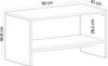 A line drawing of a white coffee table with dimensions indicated. Anteprima dell’immagine prodotto