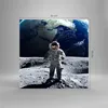 Bilder auf glas - Astronaut Mond Erde Raum - 50x50cm - Produktbild-Vorschau 3