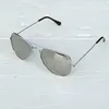 Pilotenbrille - Sonnenbrille - L - silber verspiegelt Produktbild-Vorschau 4