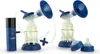 A set of two electric breast pumps with a control unit, displayed on a white background. Podgląd zdjęcia produktu