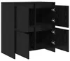 vidaXL Credenza look rovere nero 70 x 41 x 75 cm Materiale Anteprima dell’immagine prodotto 5