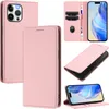 Litchi Leder Handyhülle für iPhone 12 Pro Max Wallet Produktbild-Vorschau 1