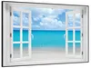 Wallario Wandbild mit Fenster-Illusion: Sandstrand und Produktbild-Vorschau 2