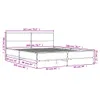 Bettgestell Grau Sonoma 200x200 cm Holzwerkstoff und Metall Produktbild-Vorschau 9