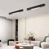 ZMH lampa sufitowa LED lampa sufitowa czarna 53CM długa Podgląd zdjęcia produktu 9