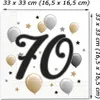 Tovaglioli con motivo Anniversario numero 70 20 pezzi Anteprima dell’immagine prodotto 4