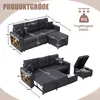 LVHOM Schlafsofa 3 in 1 mit USB und LED, 3 Sitzer Sofa mit Produktbild-Vorschau 8