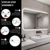 Badezimmer Wandspiegel Beleuchtung. Rechteckiger Produktbild-Vorschau 6