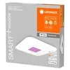The image shows the packaging of a LEDVANCE SMART+ Orbis Saddie LED ceiling light. Podgląd zdjęcia produktu