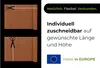 Two images showing a brown textured material being cut with scissors, next to marketing text and EU and Made in Europe logos. Podgląd zdjęcia produktu