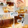 Vilde | Getränkespender - mit Hahn - 3 l - Glas - Ideal für Produktbild-Vorschau 4