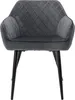 A single gray armchair with black legs against a white background. Produktbild-Vorschau