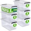 DEUBA® 6x Aufbewahrungsbox mit Deckel 2L Box Kunststoff Produktbild-Vorschau 1