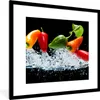 MuchoWow® Gerahmtes Poster Paprika - Schwarz - Gemüse - Produktbild-Vorschau 1