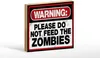 Holzschild Spruch 18x12cm warning please do not Zombies Produktbild-Vorschau 2