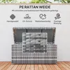 Outsunny Ratanová úložná skrinka 380 l, odolná voči Náhľad obrázku produktu 6