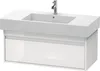 Waschtischunterbau KETHO 455x1000x410mm weiß hochglanz weiß Produktbild-Vorschau 1
