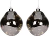 Glas-Formkugeln „Tropfen“ 2er Set mit LED – 12 cm, Produktbild-Vorschau 1