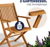 Set de 2 chaises de jardin pliantes "Sydney" bois d'acacia Voir les images du produit 3