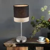 LED Tischleuchte, nickel matt, Textil, Holz, H 35 cm Produktbild-Vorschau 5