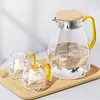 Karaffe aus Borosilikatglas mit Deckel und Ausgießer-2L Produktbild-Vorschau 2