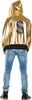 Bomber Jacke King Rapper Hiphop 80er Jahre gold Karneval Produktbild-Vorschau 2