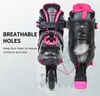 Einstellbare beleuchtete Inline Skates mit leuchtenden Produktbild-Vorschau 6