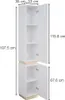 Badschrank Vicco Gloria Weiß 33 x 197.5 cm mit 2 Türen, Produktbild-Vorschau 3