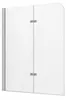 Badplaats Duschwand für Badewanne Austin 100 x 140 cm Chrom Produktbild-Vorschau 5