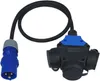 RoadEu – CEE Adapter 16A 3-polig auf 3X Schuko Steckdose – Produktbild-Vorschau 1
