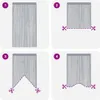 A four-panel instructional diagram showing how to cut a string curtain. Náhľad obrázku produktu