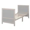 A baby bed frame with a slatted base, shown from a slightly elevated side angle against a white background. Produktbild-Vorschau