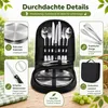 Camping Geschirr Set 2 Personen, Edelstahl Besteck Set mit Produktbild-Vorschau 3