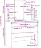 vidaXL Schminktisch mit Spiegel Weiß 96x39x142 cm Produktbild-Vorschau 7