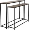 JOHAN - Set de 2 consoles gigognes aluminium doré et noir Voir les images du produit 4