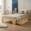 Homestyle4u Holzbett 90x200 mit Schubladen Natur Einzelbett Produktbild-Vorschau 16
