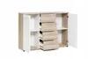 Kommode -  mit 4 Schubladen - 2 Fächer - 120 x 85 x 35 cm Produktbild-Vorschau 2