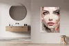 Muralo Leinwandbild Canvas Wandbild Frau GESICHT Porträt Produktbild-Vorschau 6