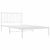 vidaXL Bettgestell mit Kopfteil Metall Weiß 107x203 cm -  Produktbild-Vorschau 5