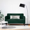 vidaXL Divano a due posti in velluto verde scuro 109 cm Anteprima dell’immagine prodotto 2
