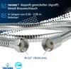 tecuro Metall Agraff Brauseschlauch 0,50 m, doppelt Produktbild-Vorschau 4