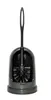 A black toilet brush and holder set against a white background. Produktbild-Vorschau
