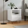 vidaXL Nachttisch Hochglanz-Weiß 40x35x50 cm Holzwerkstoff Produktbild-Vorschau 1