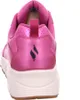 The back view of a pink sneaker. Voir les images du produit
