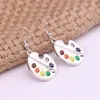 Mode Frauen Emaille Palette Pinsel Baumeln Haken Ohrringe Produktbild-Vorschau 5