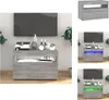 vidaXL TV-Schrank mit LED-Leuchten Grau Sonoma 60x35x40 cm Produktbild-Vorschau 1