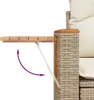 9-tlg. Garten-Sofagarnitur mit Kissen Beige Poly Rattan Produktbild-Vorschau 9